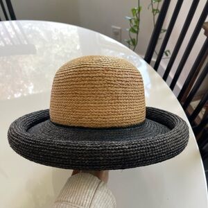 Rare Vintage Donewell Rolled Brim Straw Hat